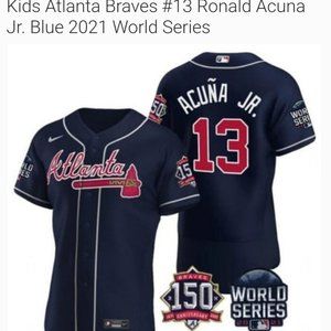 Kids/Youth Atlanta Braves #13 Ronald Acuna Jr